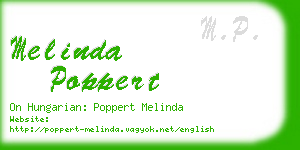 melinda poppert business card